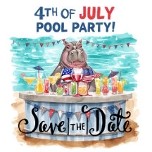 Surf and Pool. 4th July Pool Party with Hippo