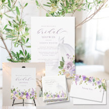 Purple Floral Bridal Dress Bridal Shower Suite