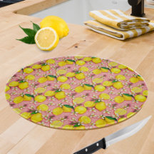 Lemons on Pink Home and Party Decor