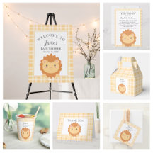 Cute King of the Jungle Baby Lion Cub Baby Shower