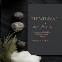 Simple black rose gold