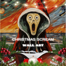 Christmas Scream Wall Art Decorations
