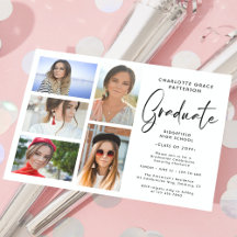 Elegant Script Multi Photo Graduation