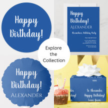 Happy Birthday Blue Birthday Party Supplies