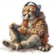 Gamer Animals Fun Gaming Art for Kids & Game Rooms