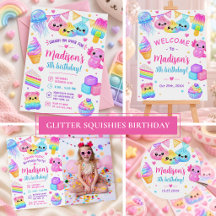 Rainbow Colorful Squishy Birthday Party 