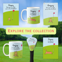 Funny Golf Cat Dog Cartoon Birthday Gifts For Him
