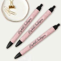  Elegant PInk Glitter Artist Office Supplies