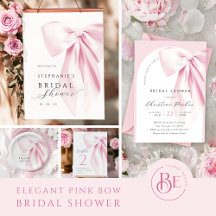 Elegant Pink Bow Bridal Shower
