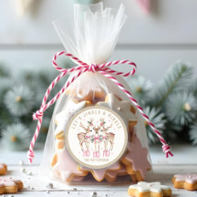 Christmas Reindeer Gold Glitter