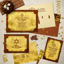 Chocolate Golden Ticket Bar or Bat Mitzvah