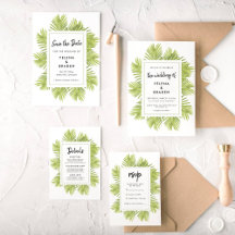 Tropical palm tree wedding