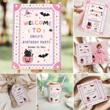 Cute Pastel Halloween Birthday