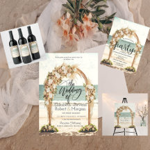 Beach Wedding Arbor Roses