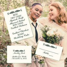 Hunter Green on Cream Initials