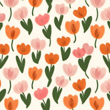 Cute Spring Tulip Pattern Collection