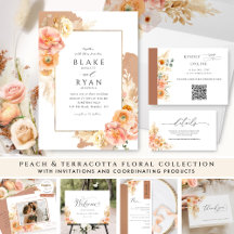 Peach Floral Delight and Terracotta