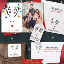 Modern Holiday Whimsical Reindeer Collection