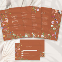 Terracotta Wildflower Meadow Wedding Collection