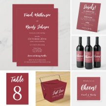 Just Love - Vintage Red Modern Simple Minimalist 