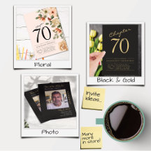 70th Birthday Invitations