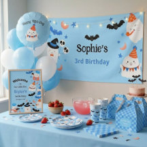 Pastel Blue Spooky Cute Birthday Party Collection