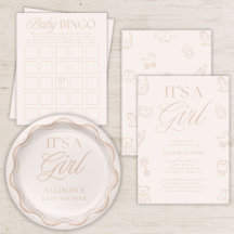 It's a Girl Pink Baby Shower