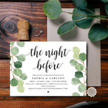 Greenery Wedding Rehearsal Dinner Invites (TED477)