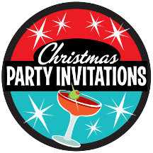 Retro Christmas Invitations 