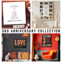 3RD WEDDING ANNIVERSARY Stationery & Supplies