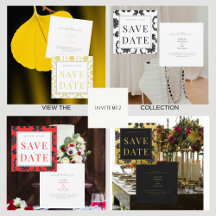 Square Damask Save the Date Collection