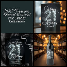 Stylish Shimmering Diamond-Encrusted 21st Birthday