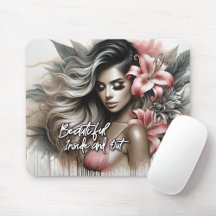 Beautiful Female Daily Affirmation Mouse Pads