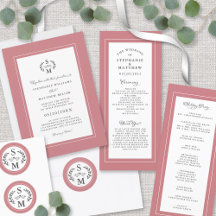 Elegant Wedding Dusty Rose Border