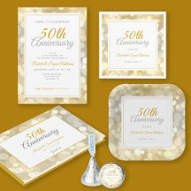 Golden 50th Wedding Anniversary 