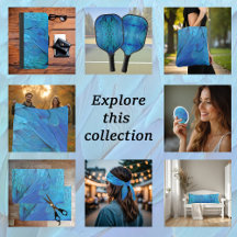 I'm blue - cool, blue parrot feather design