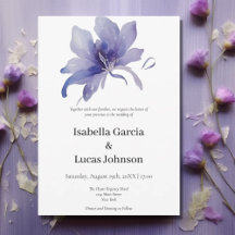 Purple Iris Watercolor Wedding Collection
