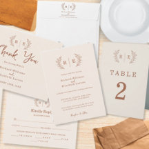 Minimal Botanical Wreath Monogram