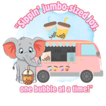 Sipping jumbo sized joy, elephant