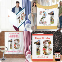 18th Birthday Photo Collage Numbers