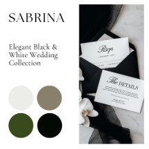 Sabrina • Elegant Black & White Wedding Stationery
