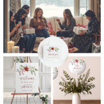 Winter Holiday Botanical Bridal Shower