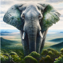 Close of Elephant Face, Trunk, Ears, Tusks 