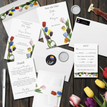 LGBTQ plus Tulips Flowers Wedding Collection