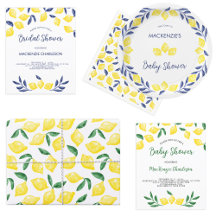 Lemon Themed Party Invitations and Supplies