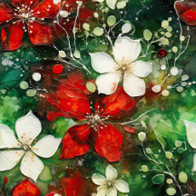 Luxury Christmas Floral Wallpaper