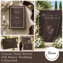 Classic Dark Brown Old Money Wedding Suite