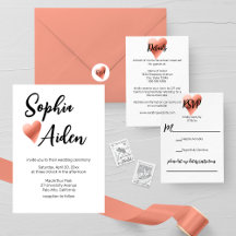 Chic Rose Gold Heart Wedding Collection