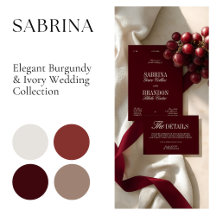 Sabrina • Elegant Burgundy & Ivory Wedding Suite