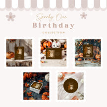 Rustic Floral Checkerboard Ghost 1st Birthday